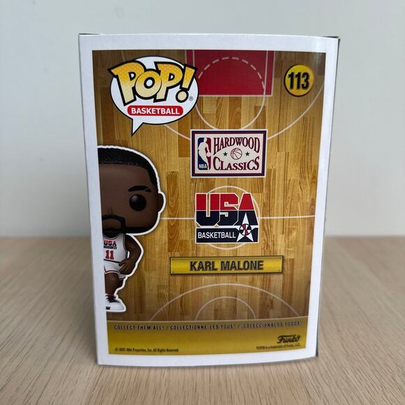 Karl Malone Dream Team Team USA Funko Pop 113 - NEW - Picture 3 of 4